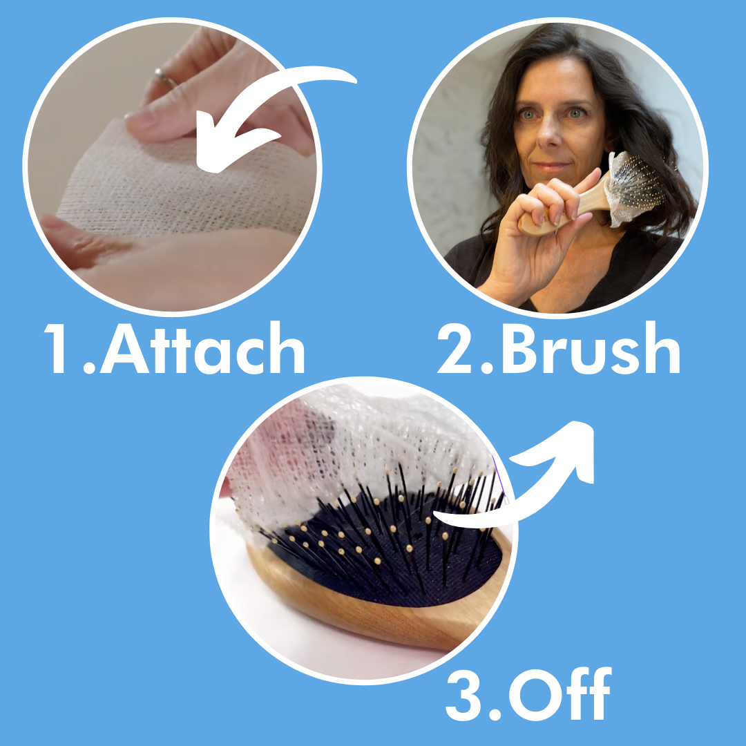 Deodorizing Hair Brush Liner with Persimmon