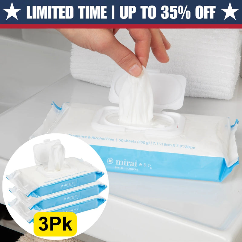 3-Pack of Purifying & Deodorizing Body Wipes with Persimmon