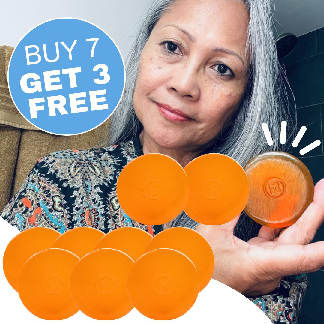 Mirai Clinical promotion: Buy 7 Get 3 Free on Purifying & Deodorizing Soap Bars with Japanese persimmon, featured by a happy customer.