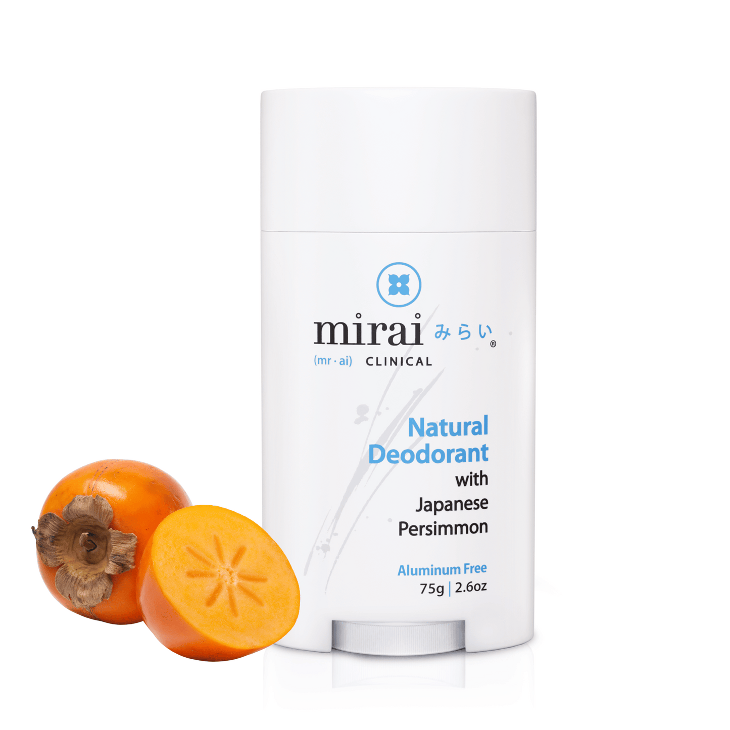Mirai Clinical Natural Deodorant with Japanese Persimmon Front with Persimmon