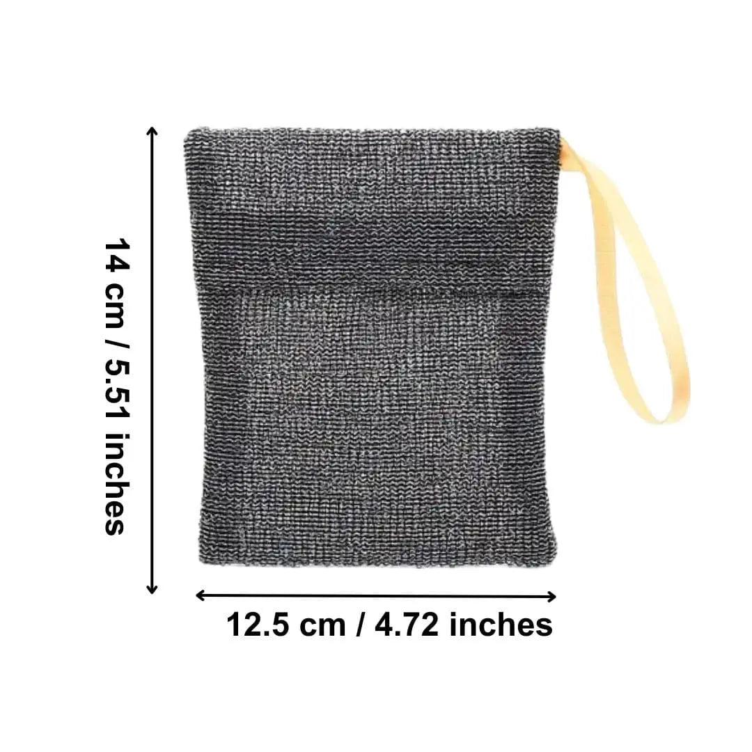 Mirai Clinical Soap Saver Bag – Large exfoliating soap pouch, 5.51" x 4.72