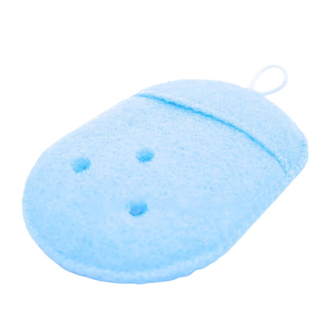 Soap saver sponge bag for rich lather and easy soap use.