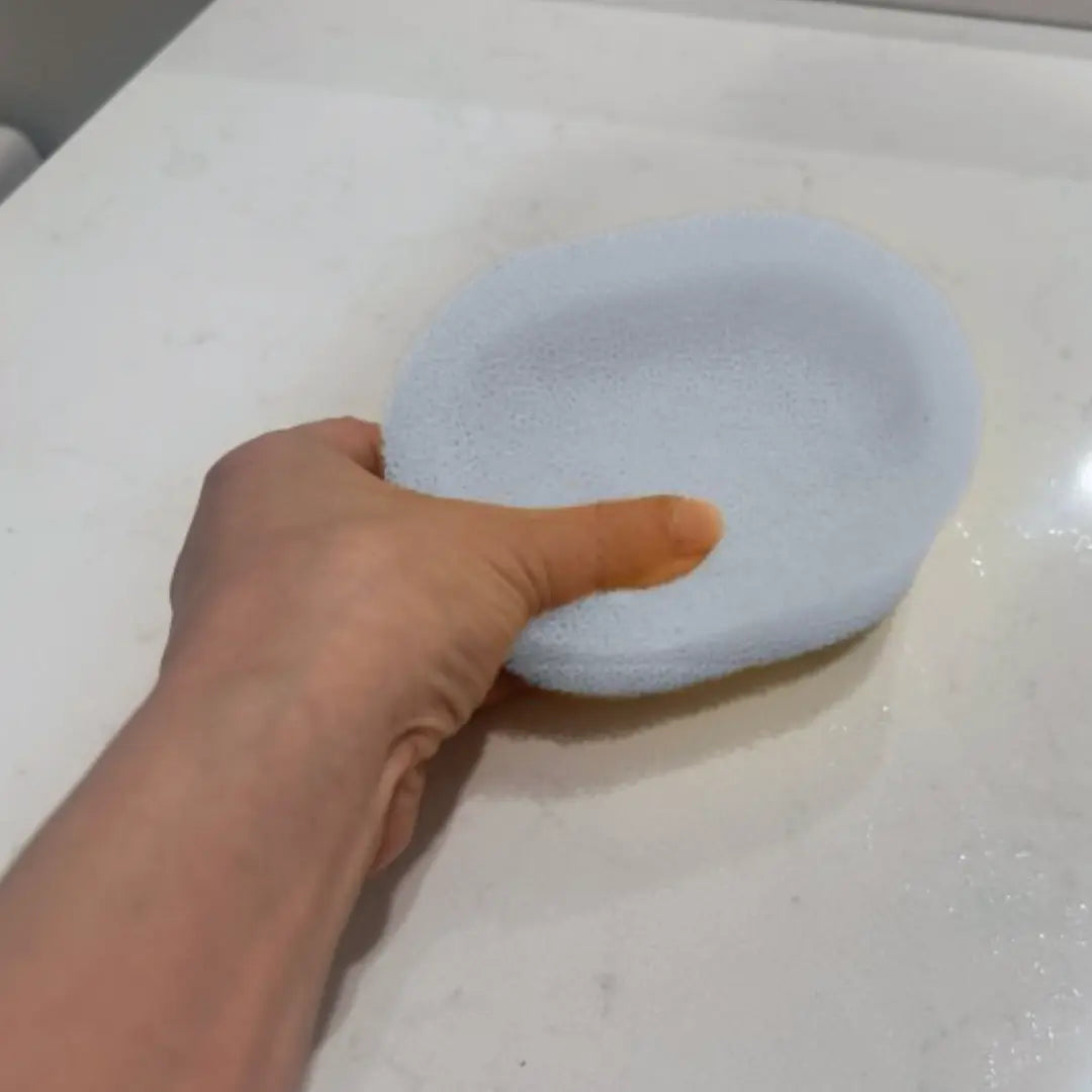 Quick dry sponge soap dish for keeping soap dry and clean.