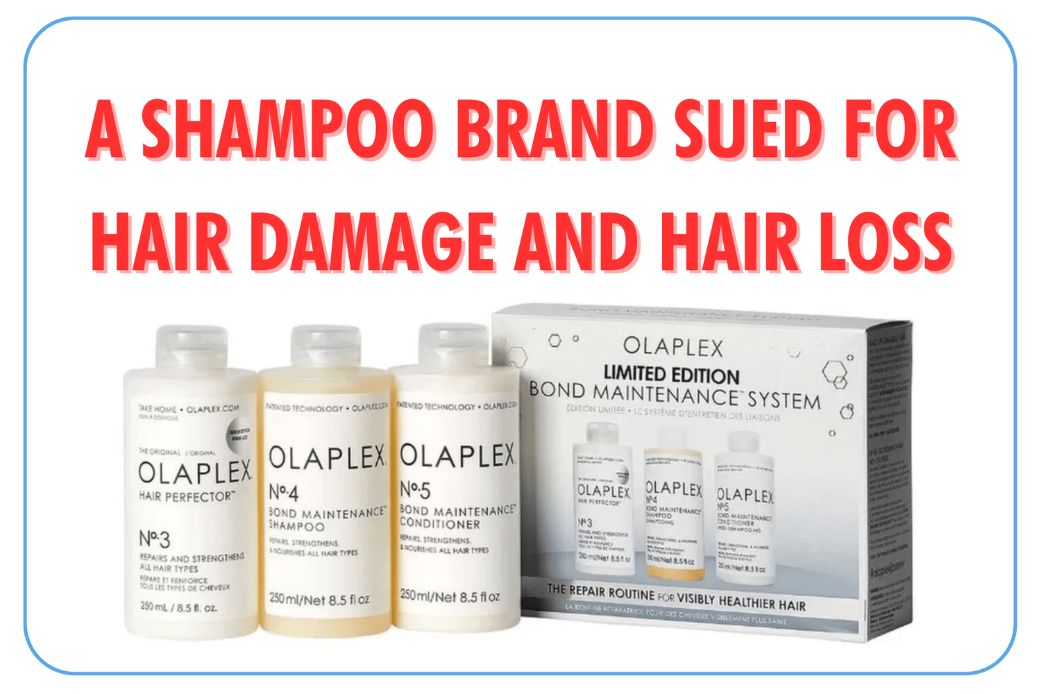 Shampoo Brand Sued Hair Damage & Hair Loss Mirai Clinical