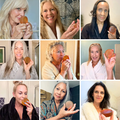 Mirai Clinical customers using Japanese persimmon body odor soap to eliminate nonenal and feel confident with deodorizing body care