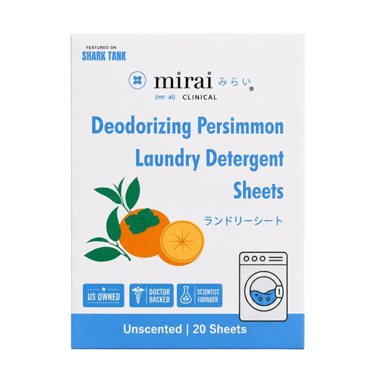 Deodorizing Laundry Detergent Sheets with Japanese Persimmon | Mirai Clinical