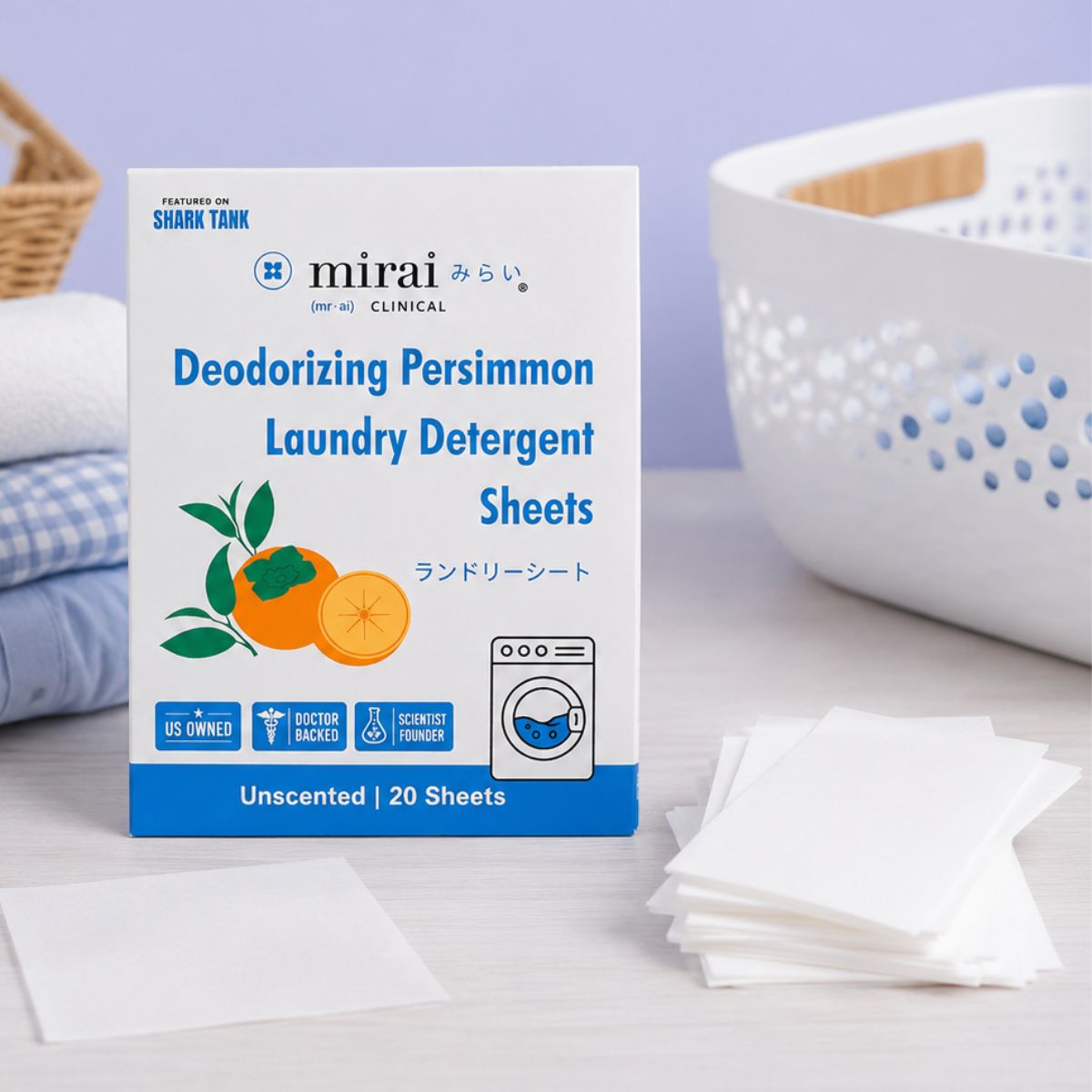 Deodorizing Laundry Detergent Sheets with Persimmon