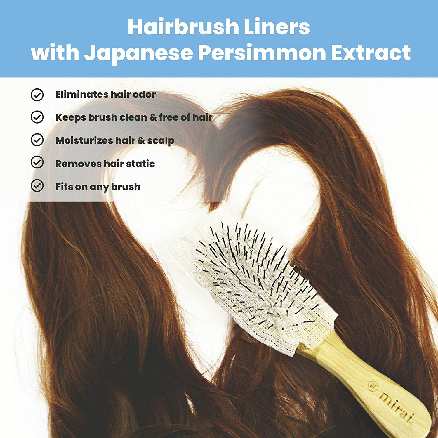 Close-up view of the liner extract designed for Mirai Clinical's hair brush, emphasizing its precision-engineered structure for optimal hair grooming and maintenance.