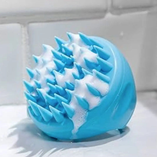 Mirai Clinical scalp massager with suds for deep nonenal cleansing.