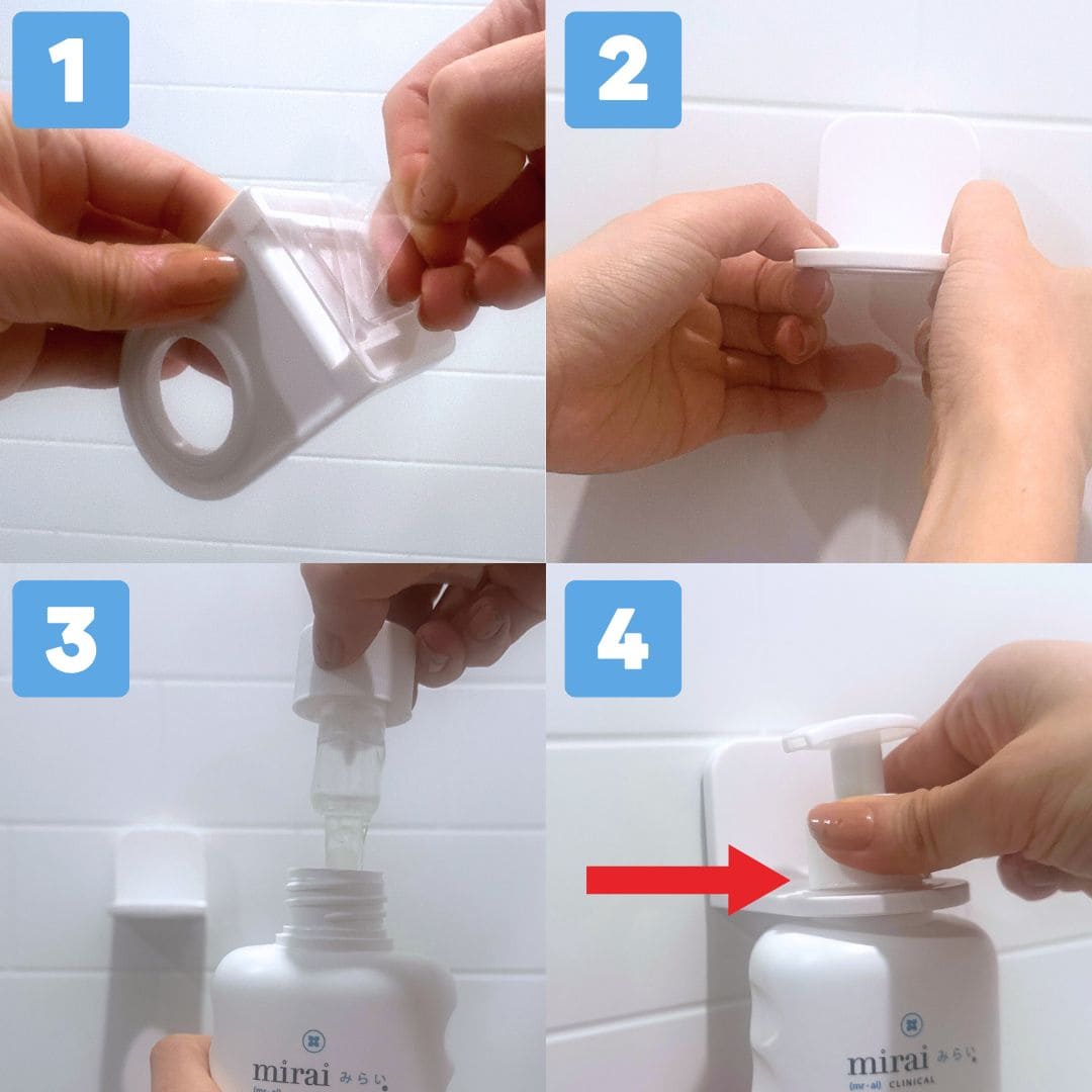 Mirai Clinical Body Wash Holder Installation Steps for Easy Use