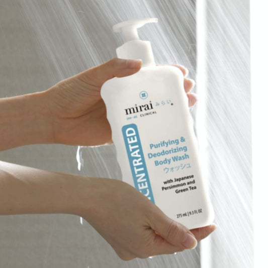 Mirai Clinical Persimmon Body Wash – Deodorizing Cleanser for Nonenal & Body Odor