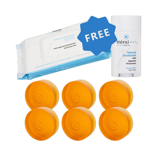Buy 6 Soaps – Get FREE Deodorant & Wipes
