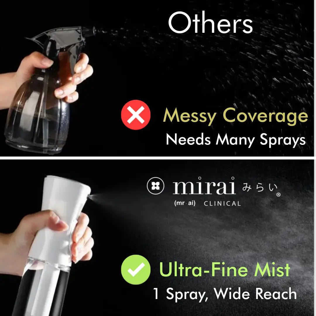 Mirai Clinical Deodorizing Room Spray with Persimmon designed to eliminate Nonenal aging odor and freshen indoor spaces naturally.