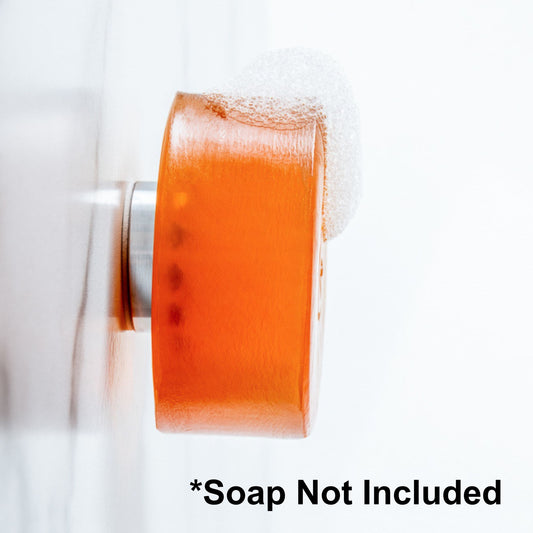 Magnetic Soap Bar Holder featuring Mirai Clinical's Persimmon Soap Bar, ideal for reducing nonenal and maintaining a fresh, odor-free bathroom environment.