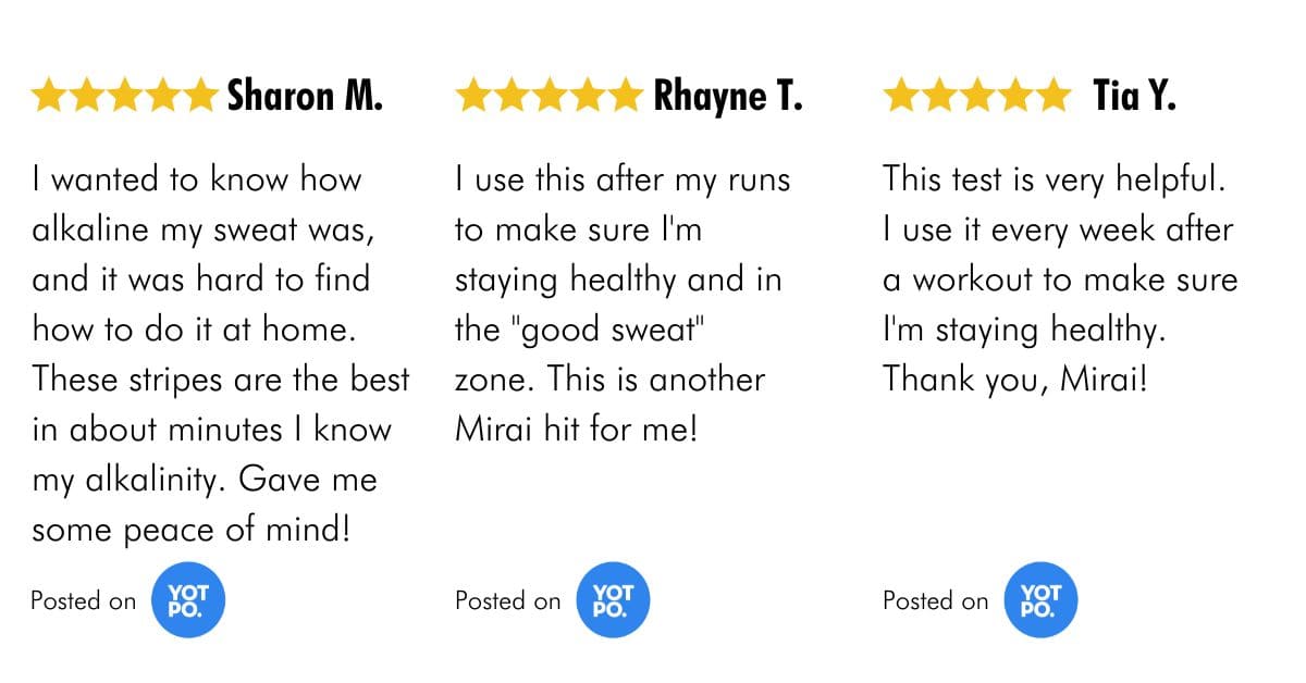 Customer review on Mirai Clinical's Sweat Test: A testimonial highlighting the effectiveness and user experience with our persimmon-infused deodorizing solutions in managing body odor.