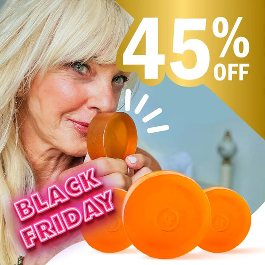 Special offer on Mirai Clinical Deodorizing Soap with Persimmon: Buy 3 bars and get 1 free, showcasing the soap's natural ingredients for odor control.