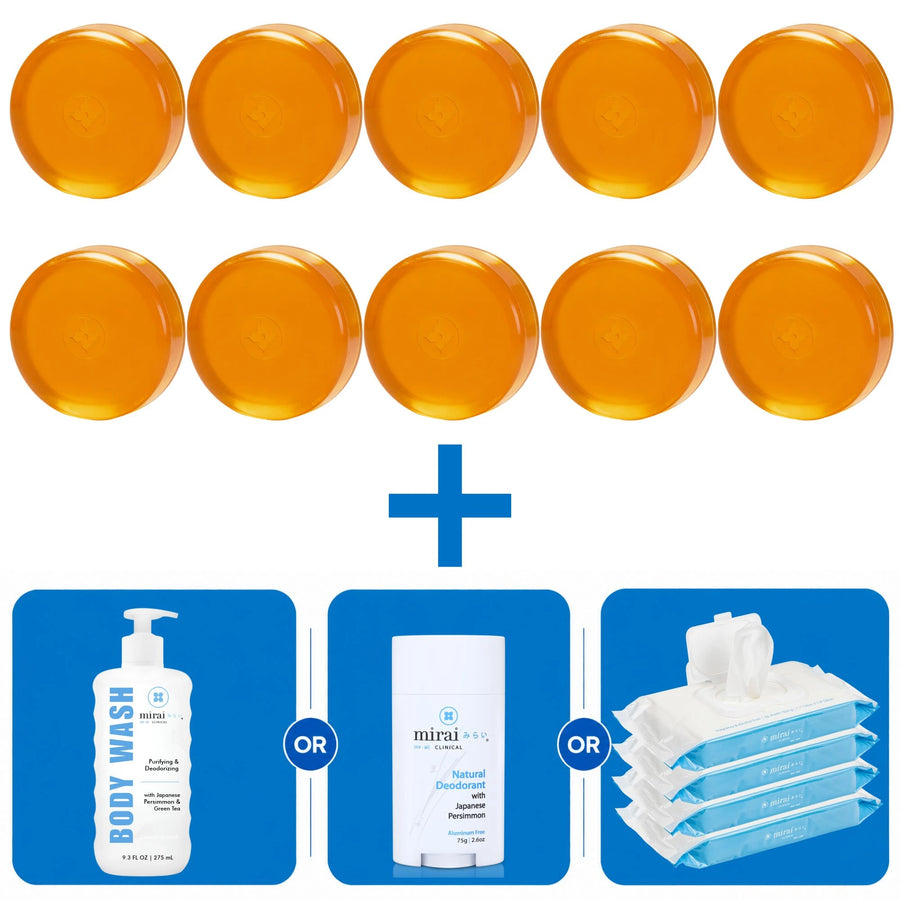 10-Pack Deodorizing Soap + 1 Free Gift