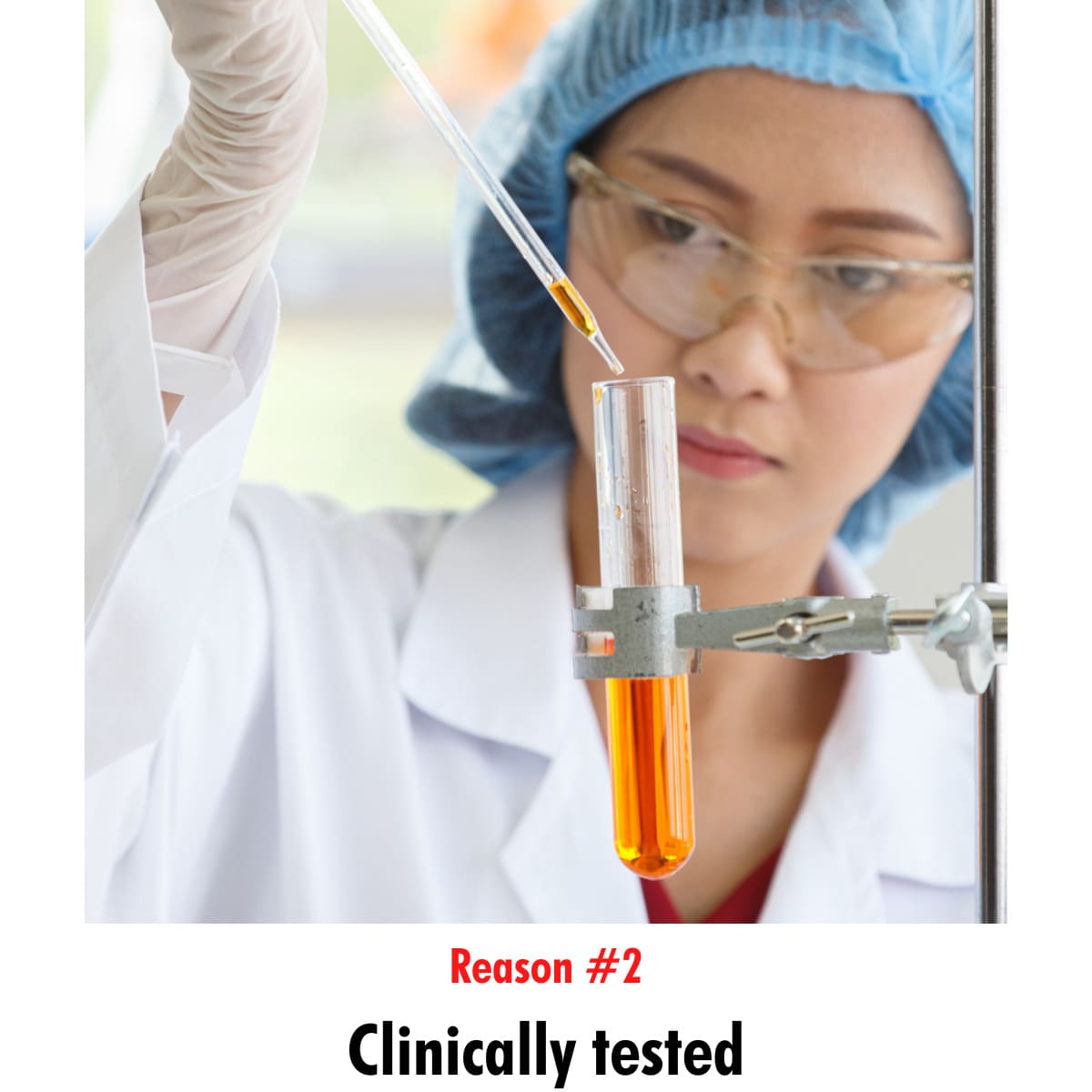 Scientist testing Mirai Clinical persimmon extract for Nonenal odor control.