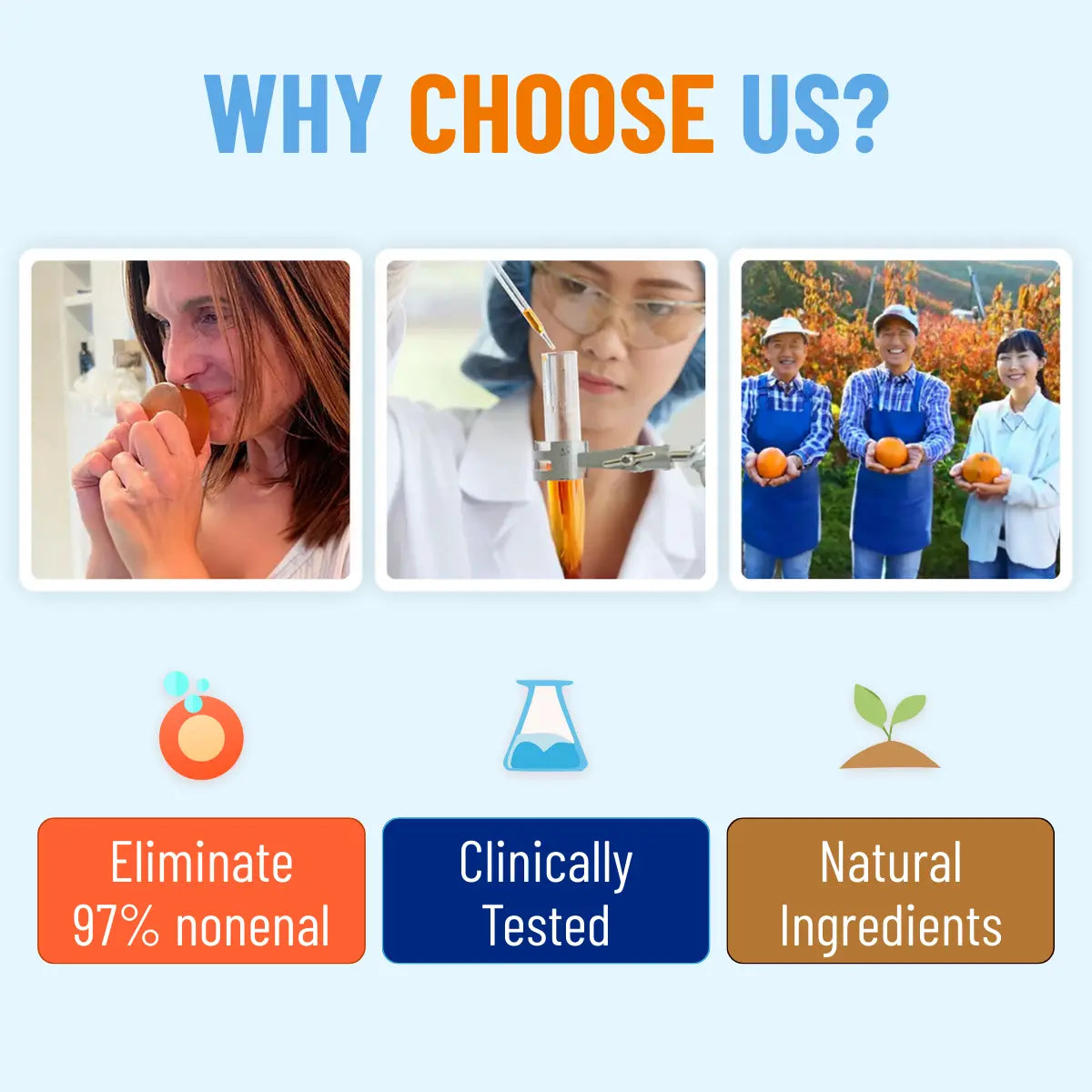 Why choose Mirai Clinical? Limited persimmon harvest, clinically tested deodorizing soap, and exclusive scientific partnerships for nonenal odor elimination.