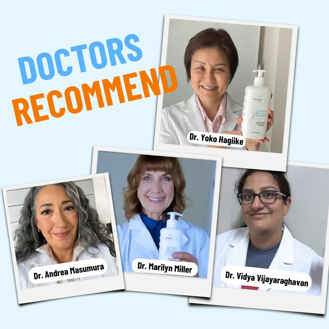 Doctors recommending persimmon body wash for gentle cleansing and effective elimination of persistent nonenal odors