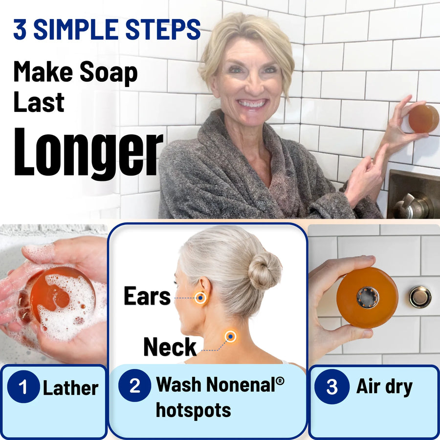 3 steps to make Mirai Clinical soap bar last longer
