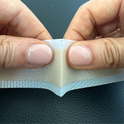 Step-by-step demonstration of tearing Mirai Clinical's Sleep Tape, showing the proper method for optimal application and use