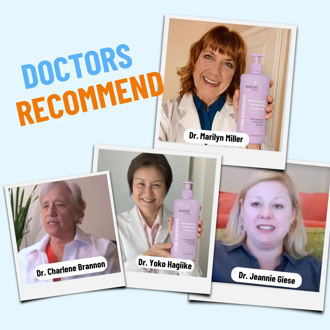 Mirai Clinical doctors recommend persimmon deodorizing hair conditioner to reduce nonenal scalp odor