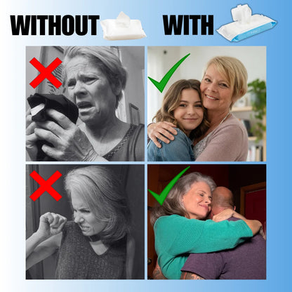 Mirai Clinical nonenal persimmon body odor deodorizing wipes showing before and after freshness odor removal results