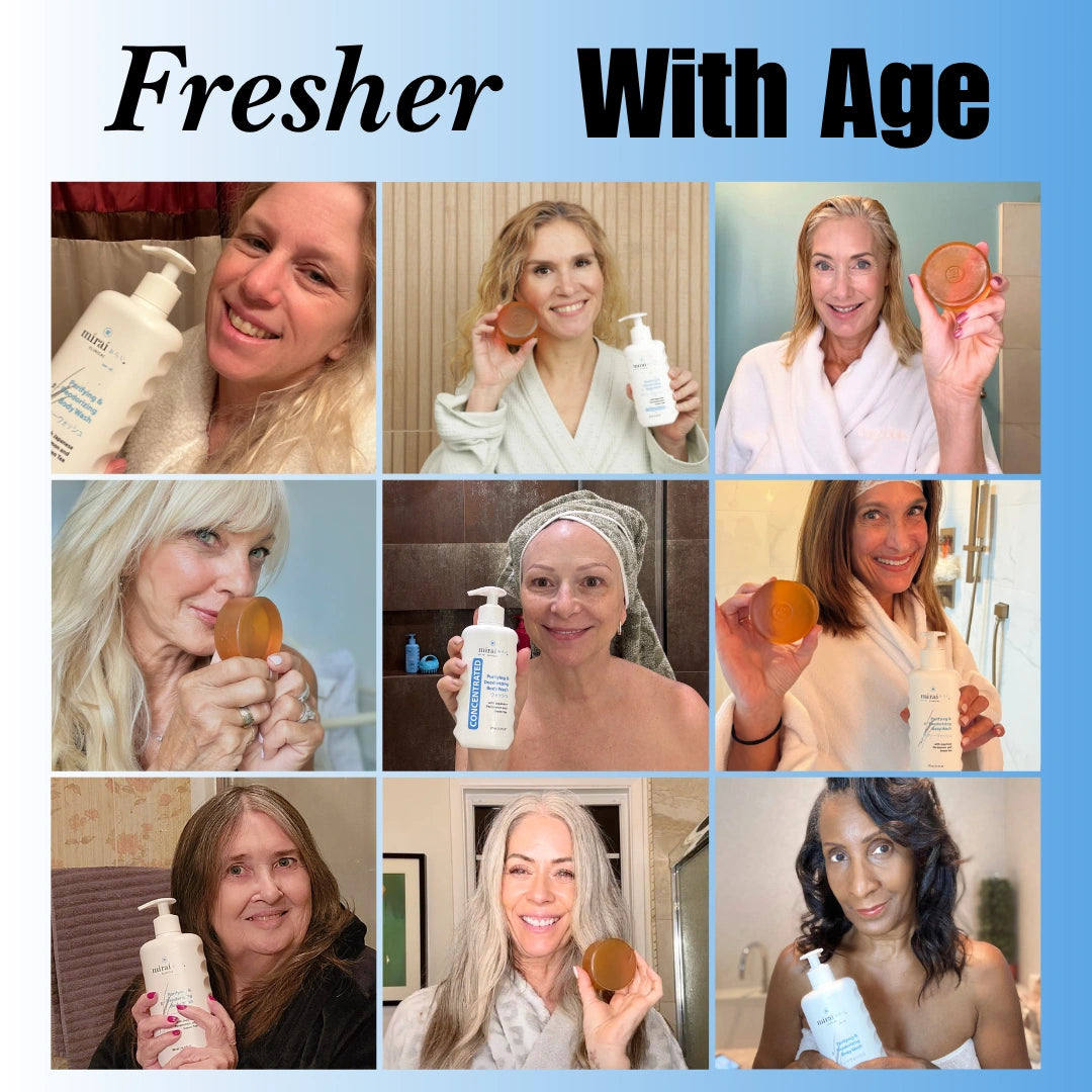 MiraiClinical customers experiencing fresher confidence using persimmon bundle removing aging related nonenal body odor