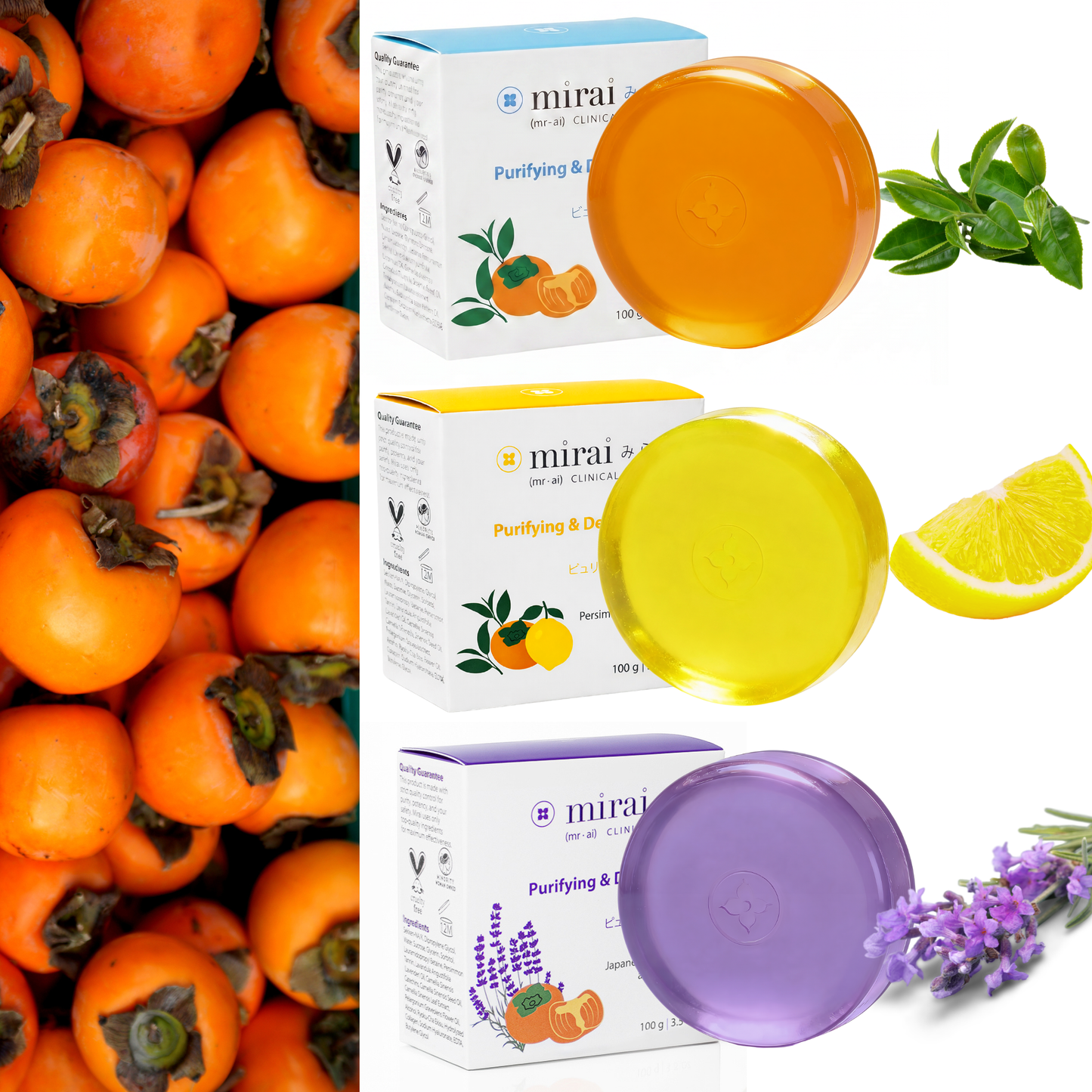 Persimmon Soap Trio