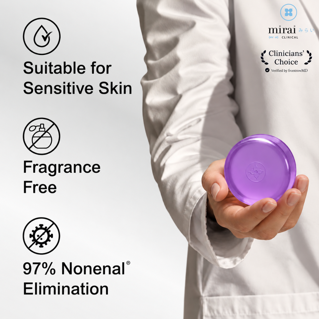 Lavender - Key ingredients: Japanese persimmon, green tea, collagen and camellia seed oil for odor control and mature skin care