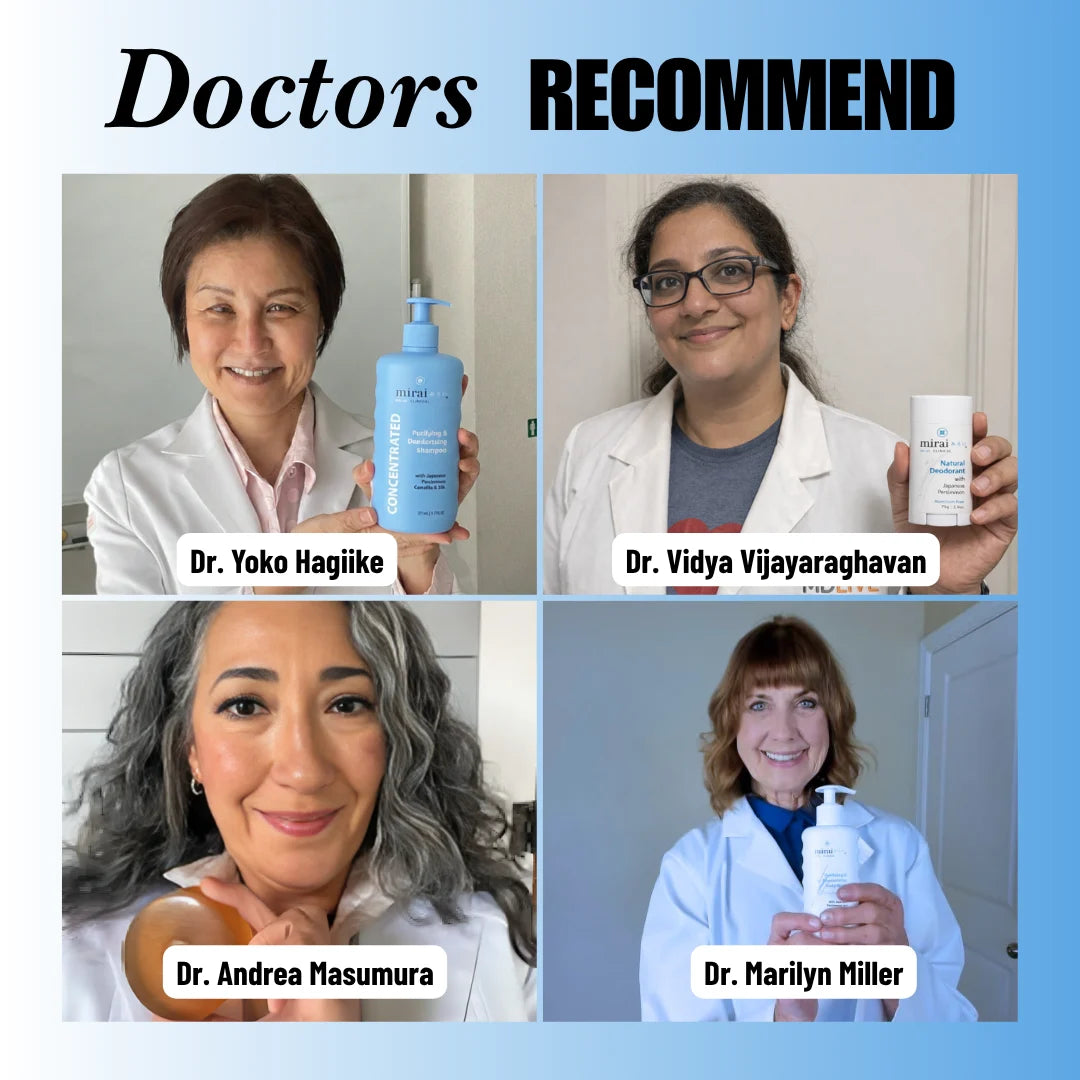 MiraiClinical persimmon deodorizing products recommended by doctors for controlling nonenal body odor safely with effective daily skincare routine