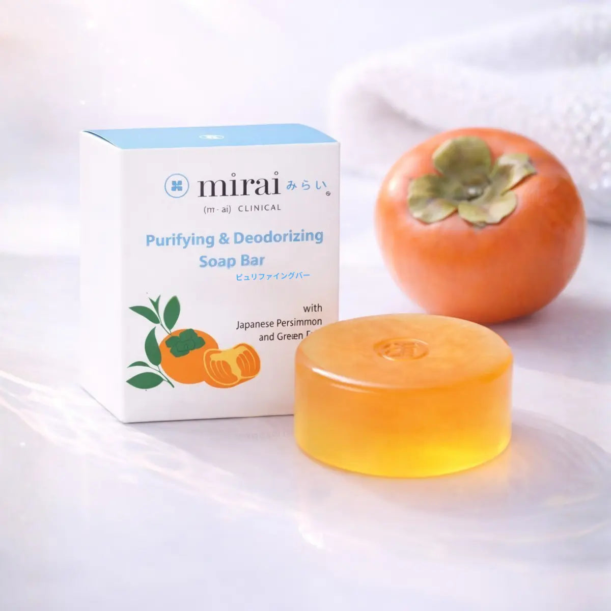 Mirai Clinical persimmon deodorizing soap packaging for nonenal odor