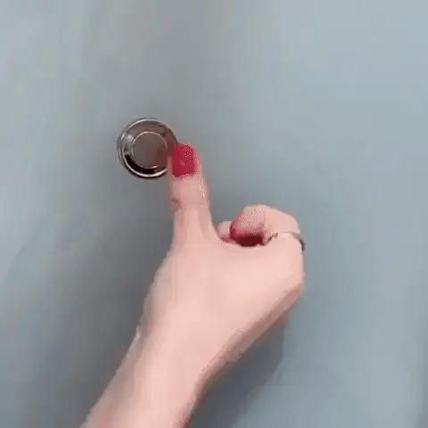 GIF showing the use of Mirai Clinical's Magnetic Soap Bar Holder with their Deodorizing Soap with Persimmon, illustrating ease of use and functionality.