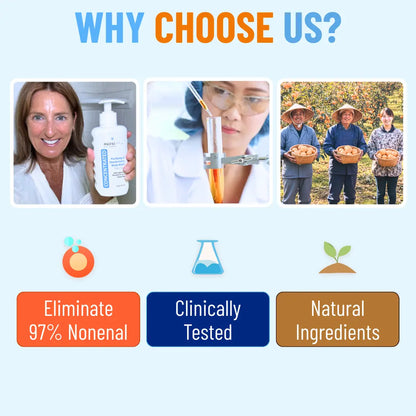 Why choose persimmon body wash highlighting natural ingredients clinical testing and effective nonenal odor elimination