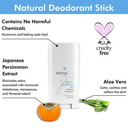 Mirai Clinical Natural Deodorant Ingredients Highlight Cruelty Free