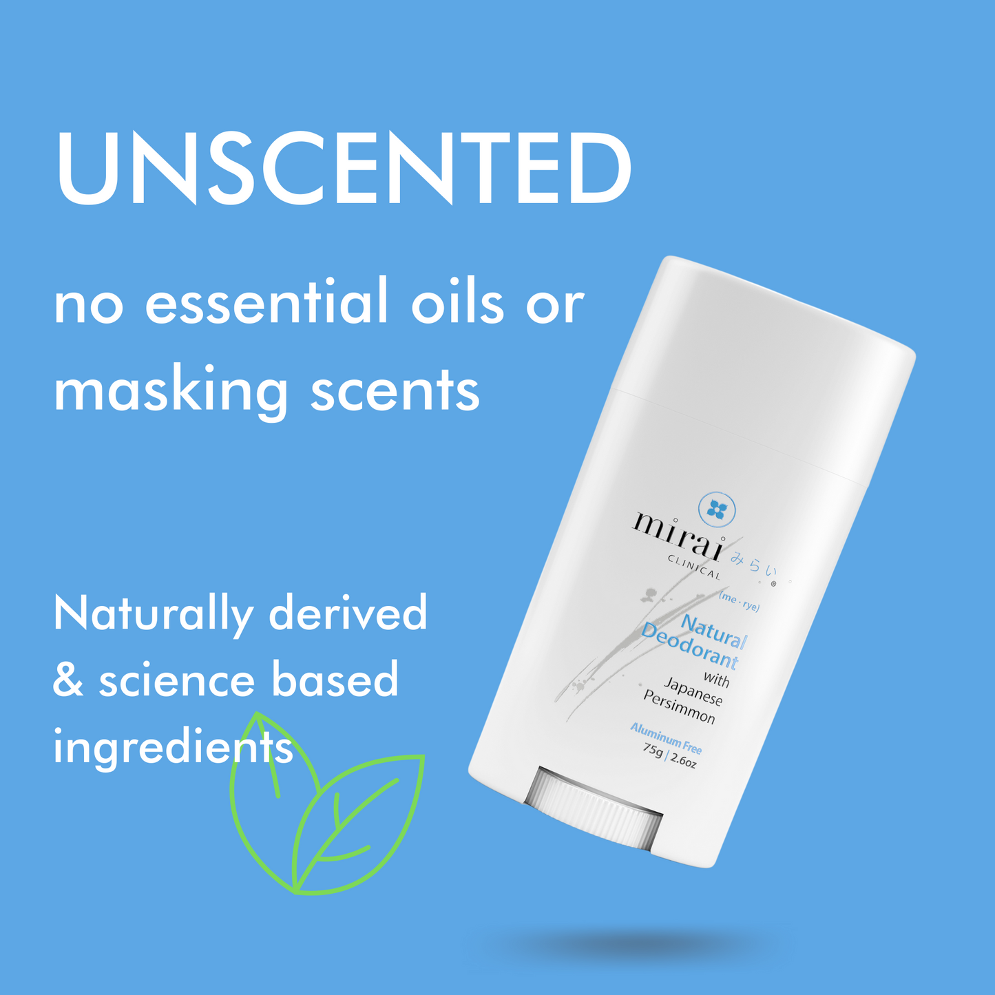 Mirai Clinical Purifying Deodorizing Natural Unscented Deodorant